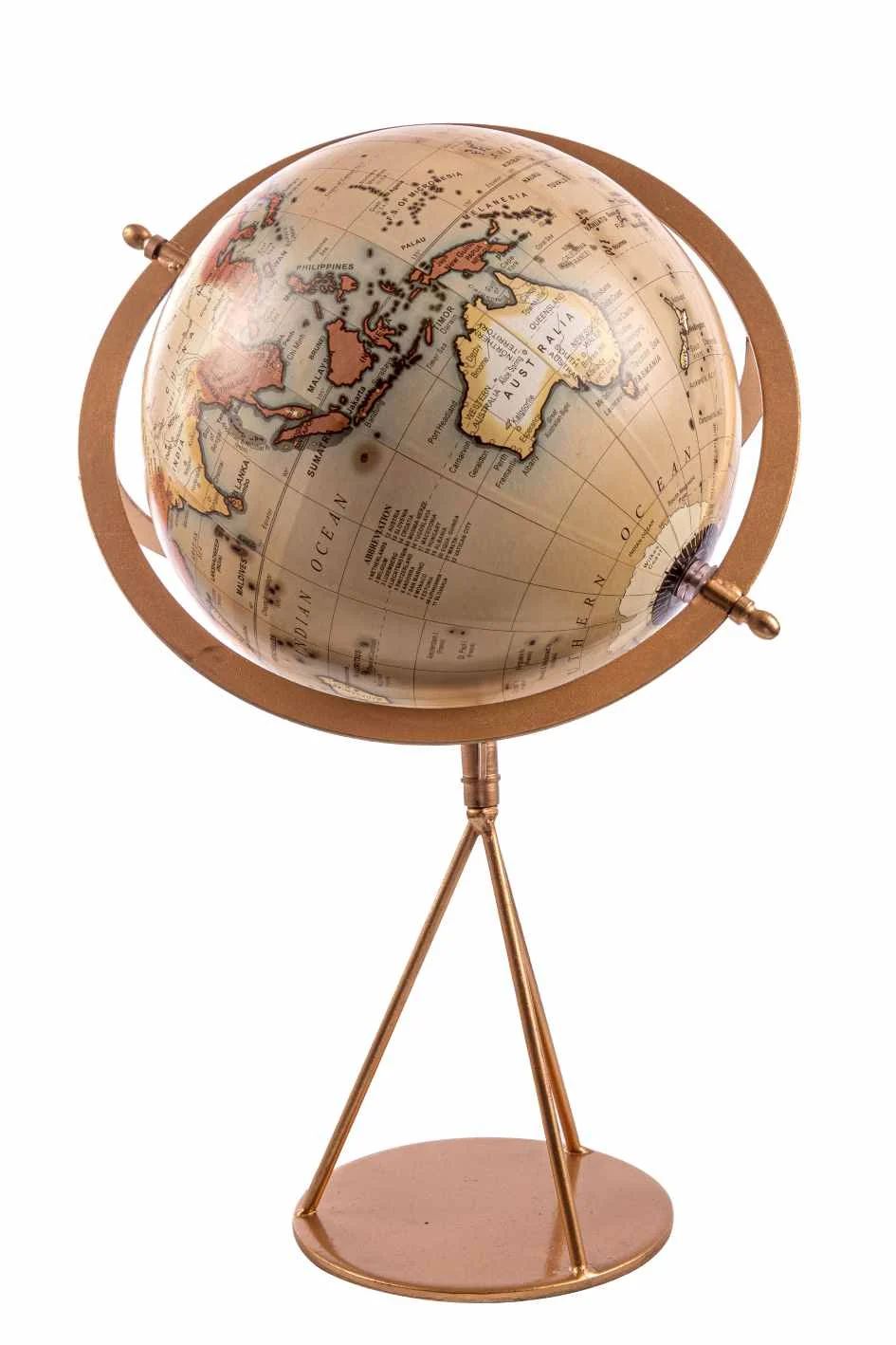 ARPIMEX Mappamondo D 20 Cm H 39 Cm Marrone