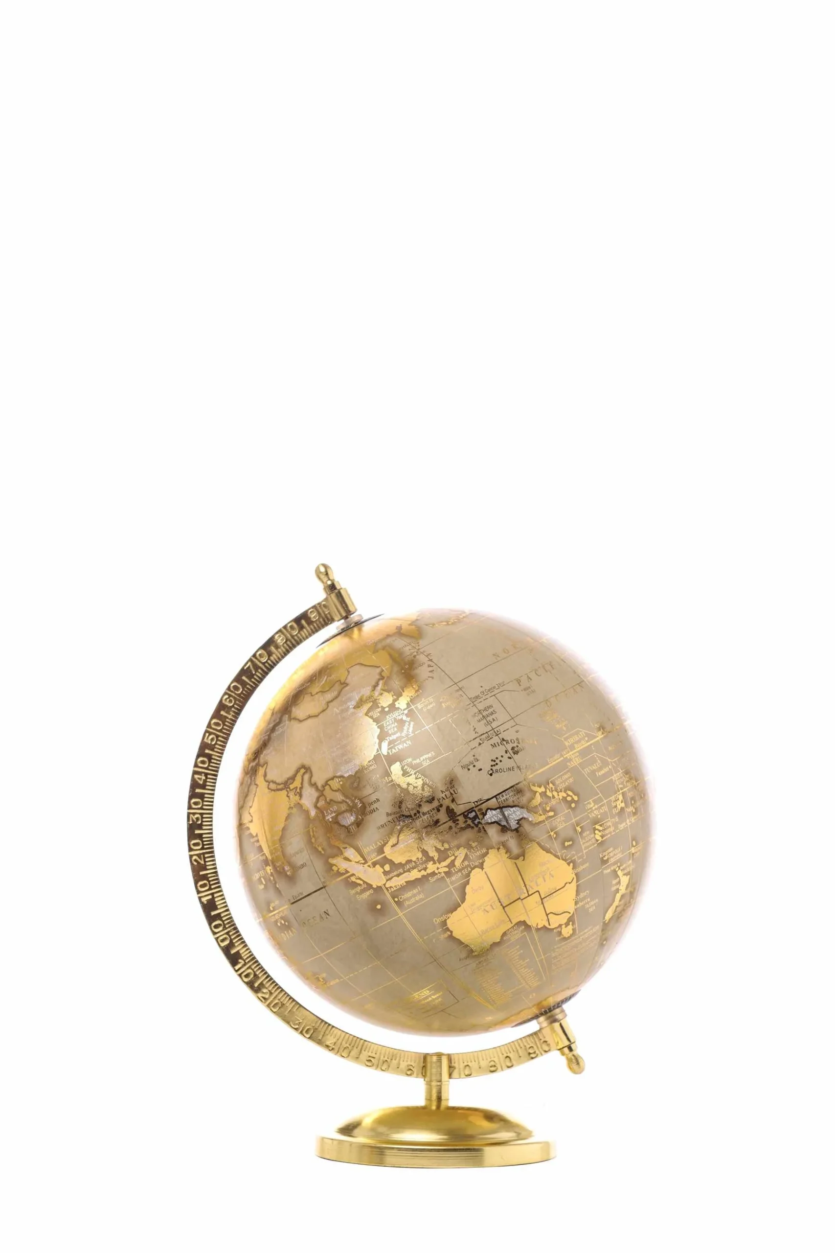 ARPIMEX Mappamondo D 20 Cm H 28 Cm Gold