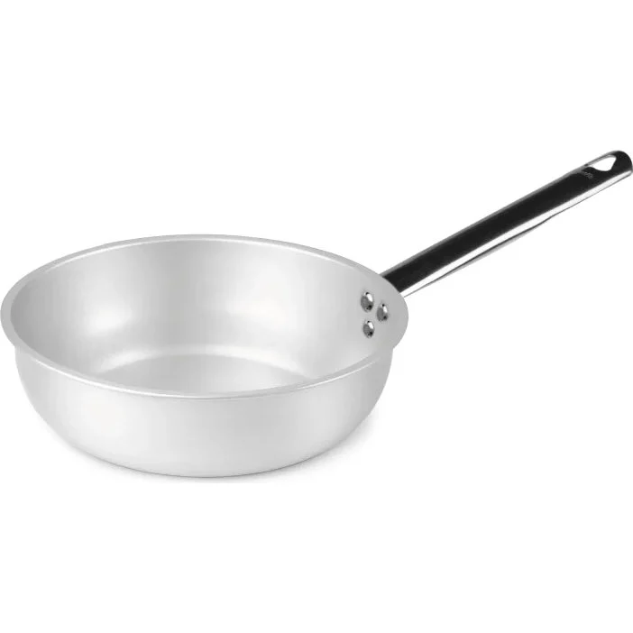 AGNELLI Padella a Mantecare Alluminio 3mm Argento D 24 cm