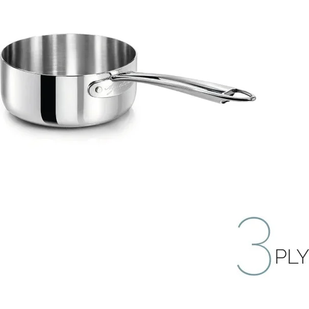 AGNELLI Casseruola Bassa Aluinox 3Ply con 1 Manico Inox 24x9,5 Cm
