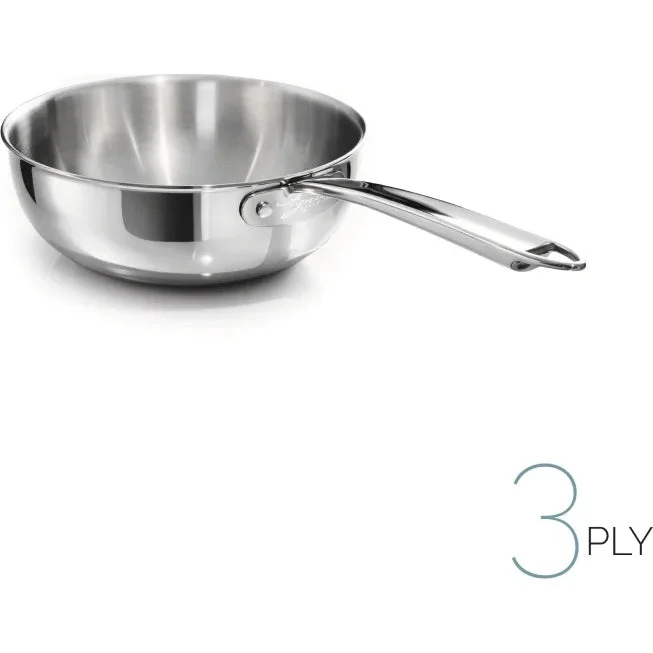 AGNELLI Padella Mantecare Aluinox 3ply Lucido con 1 Manico D 20 Cm