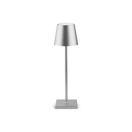 LAMPADA DA TAVOLO RICARICABILE ARGENTO