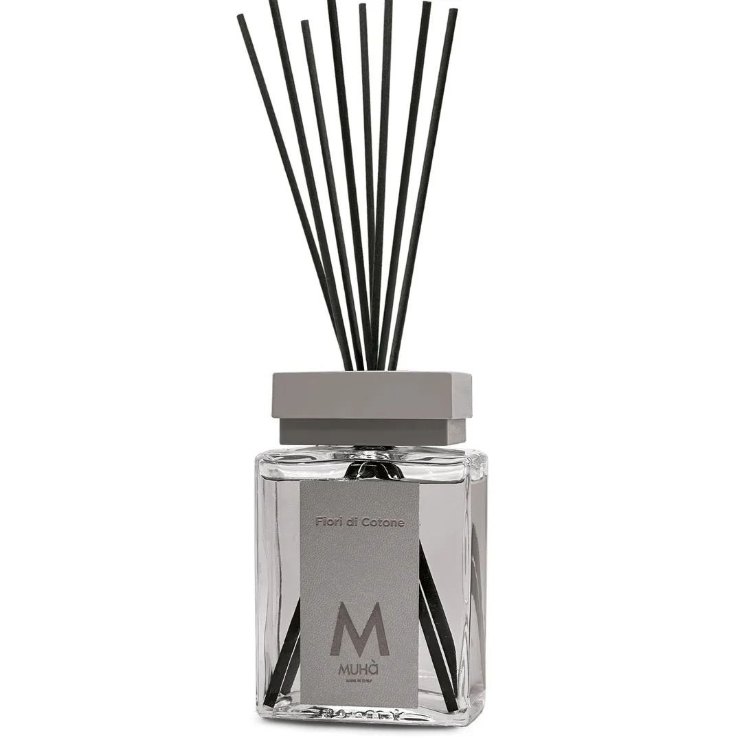 Muhà Luxe Perfume Diffusore Ambiente con Bastoncini Fiori di Cotone 1.000 Ml