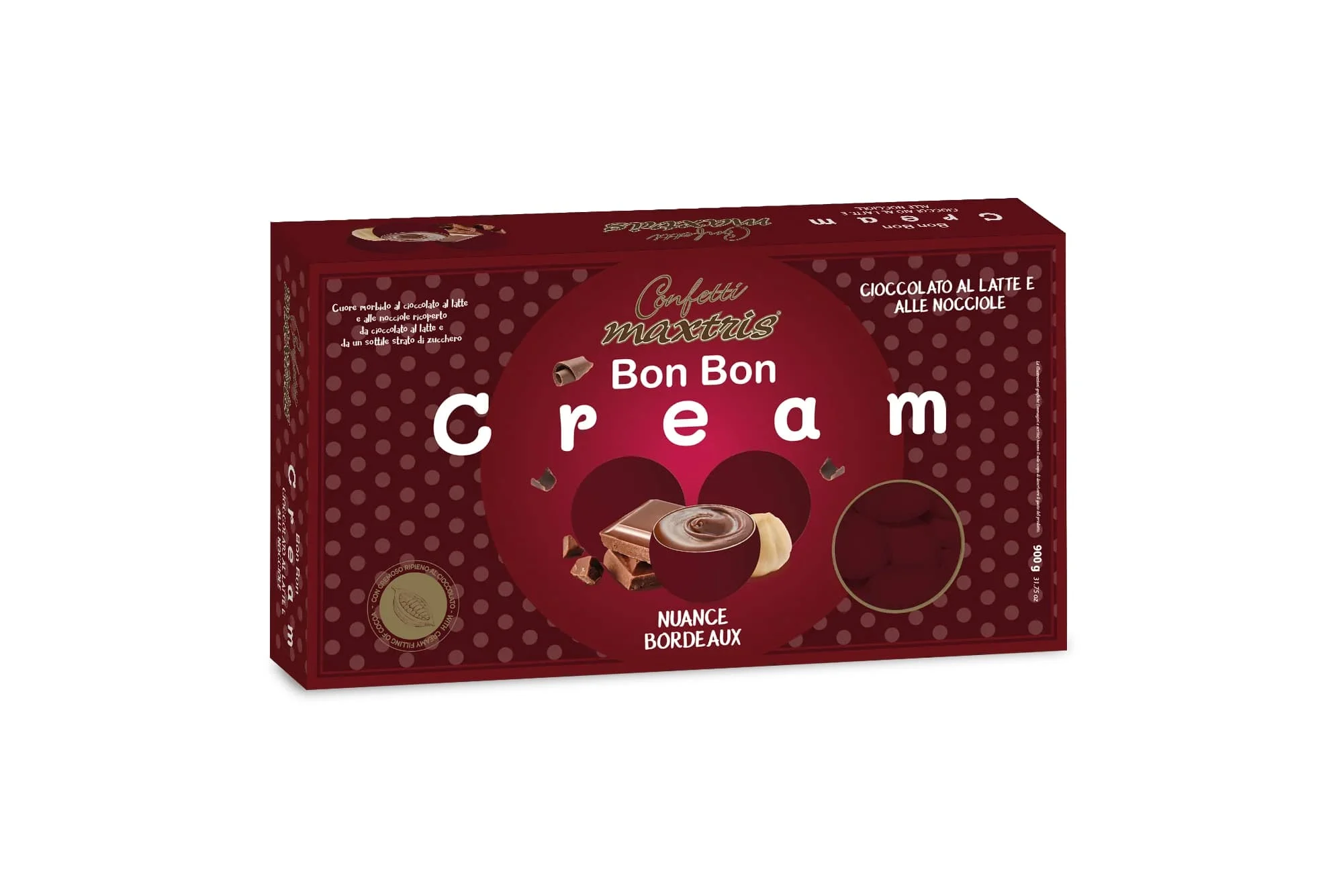 Maxtris Confetti Bon Bon Cream Gianduia Nuance Bordeaux 900 Gr