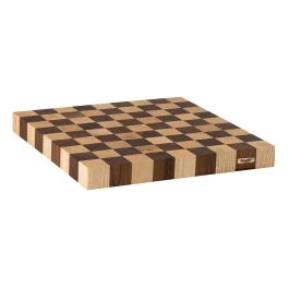 SCACCHI TAGLIERE QUADRATO INTARSIATO INLEGNO MASSELLO OLIATO 40X40 CM