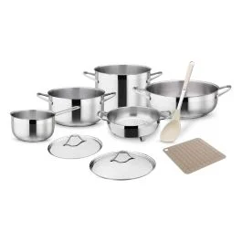 PROMASTER BATTERIA PENTOLE INOX 18/10 PER INDUZIONE 9 PZ MADE IN ITALY