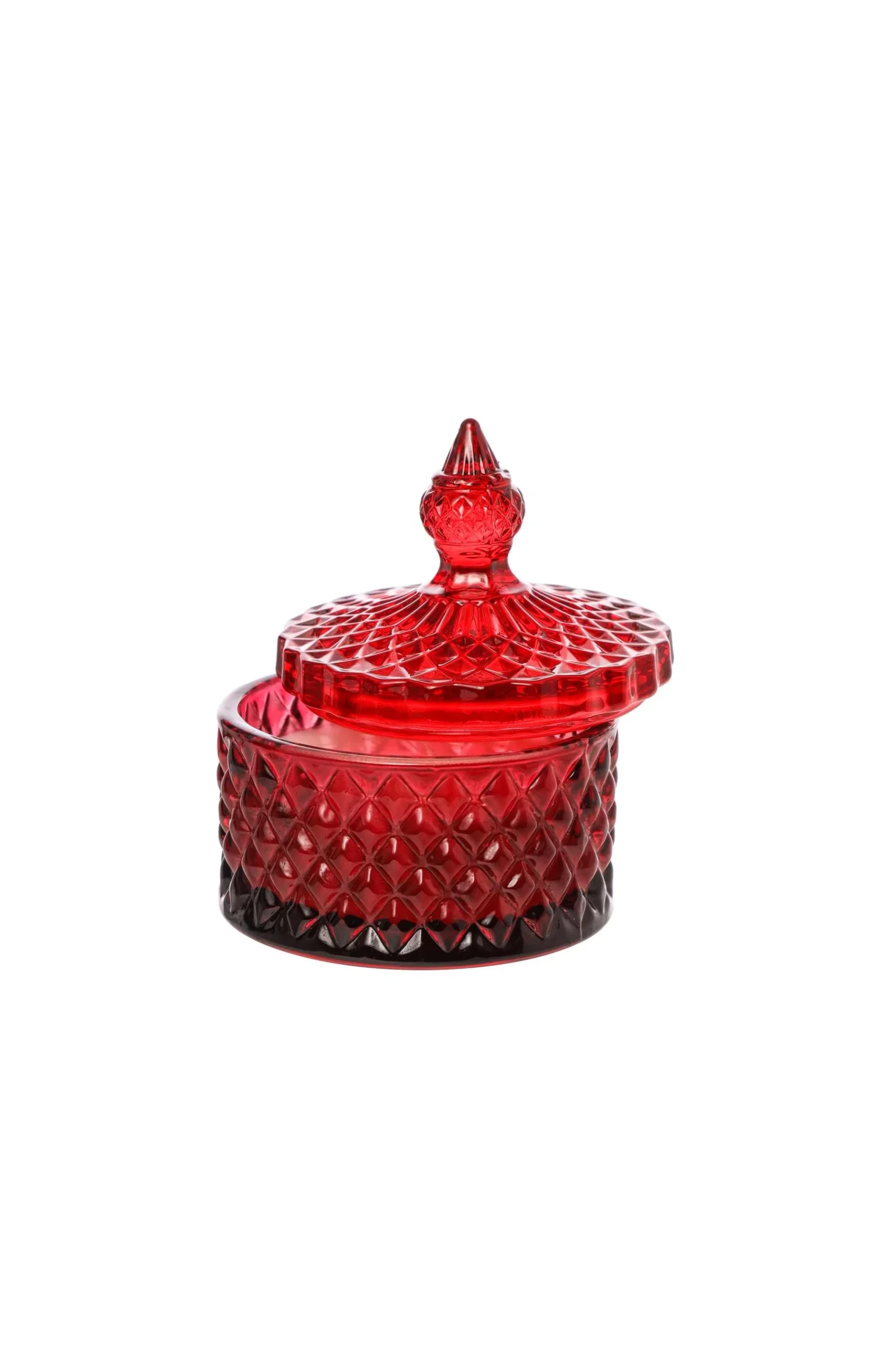 ARPIMEX Candela Vasetto Vetro con Cera D 8,5 Cm H 10 Cm Bomboniera Red