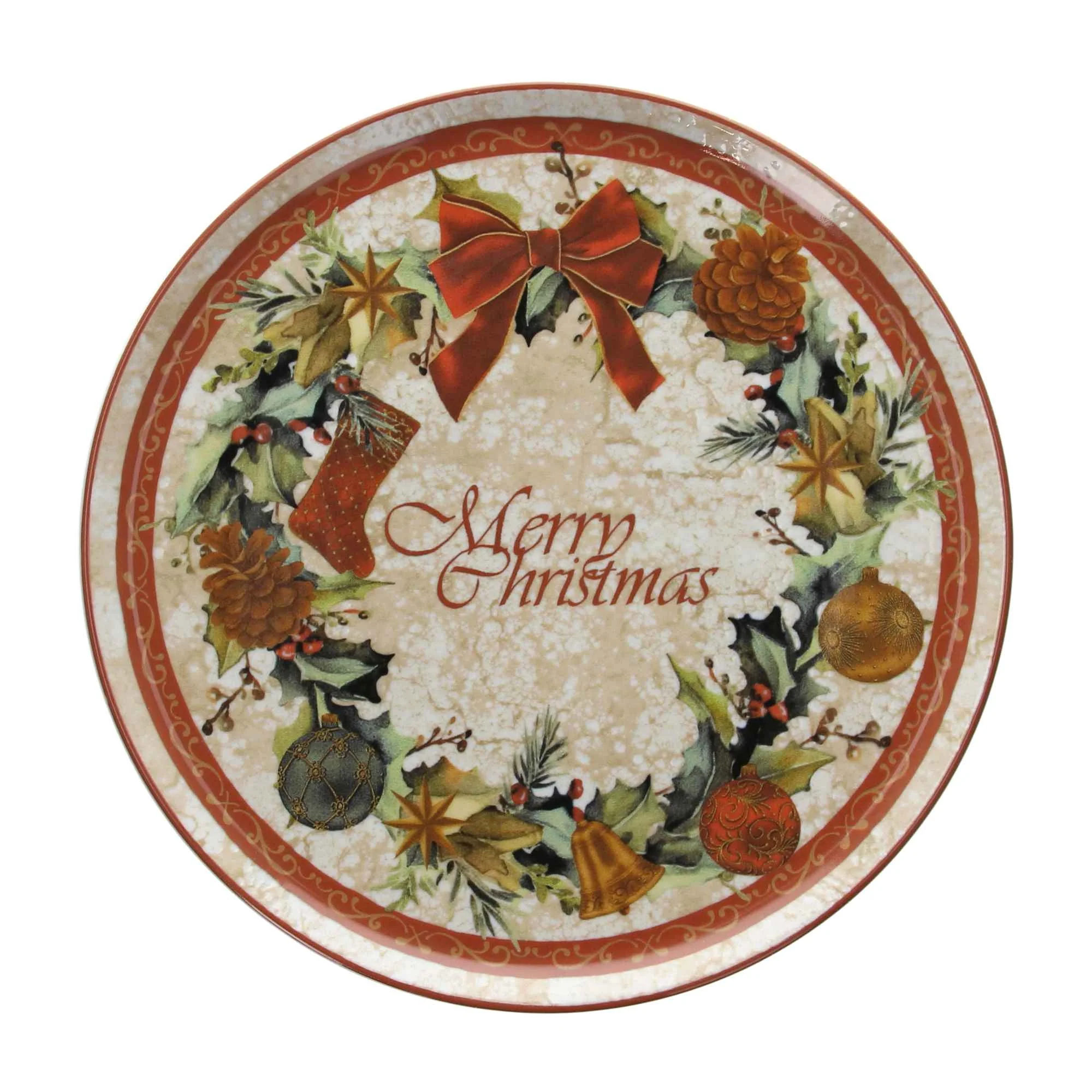 Tognana Piatto Panettone Cinzia Christmas Postcard Natale 31 Cm Porcellana Multicolor
