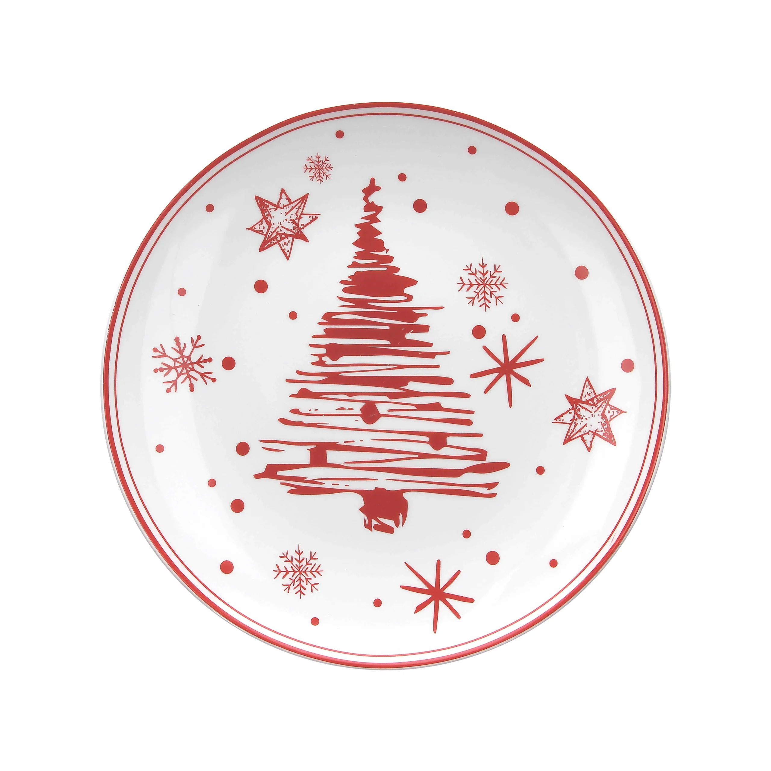 Tognana Piatto Panettone Natale Tree Christmas Red XMas D 31 Cm