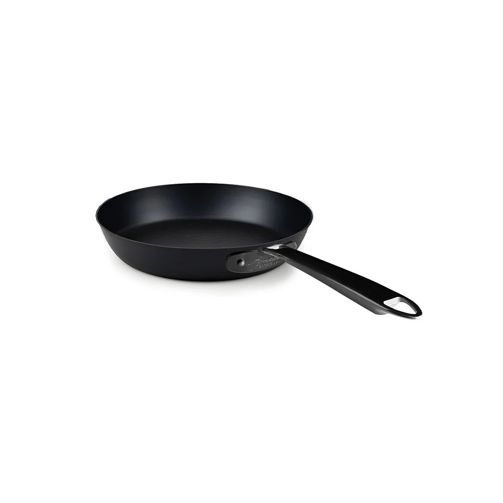 AGNELLI Padella ferro nitrurato con 1 Manico Inox Pvd Nero D 32 Cm