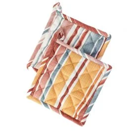 DITTE SET 2 PRESINE 18X18 100% COTONE ROSA ANTICO