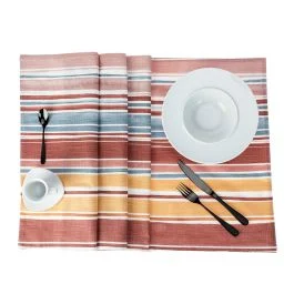DITTE STRISCIA DOUBLE 50X140 100% COTONE ROSA ANTICO