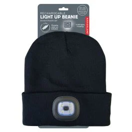 RECHARGEABLE LIGHT UP BEANIE