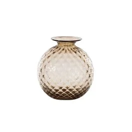VASO MONOFIORE BALLOTON D.14 CM MOKA FILO ROSSO H.16,5 CM