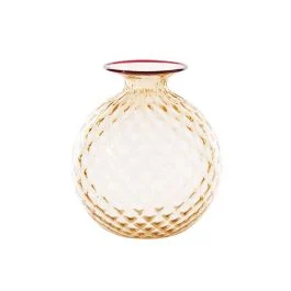 VASO MONOFIORE BALLOTON D.18 CM PESCA FILO ROSSO H.20,5 CM