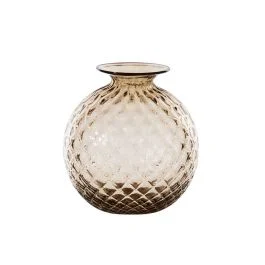 VASO MONOFIORE BALLOTON D.18 CM MOKA FILO ROSSO H.20,5 CM