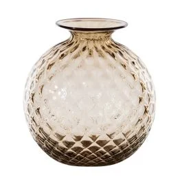 VASO MONOFIORE BALLOTON D.21,5 CM MOKA FILO ROSSO H.24,5 CM