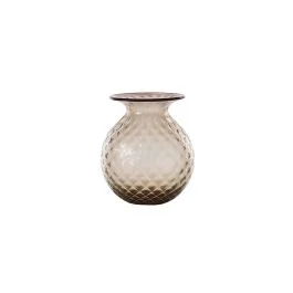 VASO BALLOTON FIORI D.11 CM MOKA-ROSSO H.13 CM