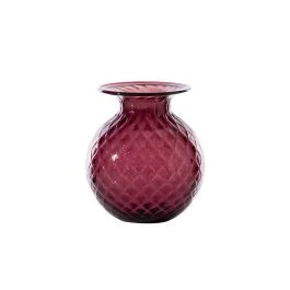 VASO BALLOTON FIORI D.14 CM VIOLA-ROSSO H.16,5 CM