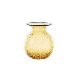 VASO BALLOTON FIORI D.14 CM AMBRA-ORIZZONTE H.16,5 CM