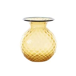 VASO BALLOTON FIORI D.18 CM AMBRA-ORIZZONTE H.21,3 CM