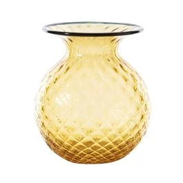 VASO BALLOTON FIORI D.21 CM AMBRA-ORIZZONTE H.24 CM