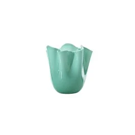 VASO FAZZOLETTO D.13,5 CM VERDE MENTA H.13,5 CM