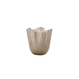 VASO FAZZOLETTO D.13,5 CM MOKA H.13,5 CM