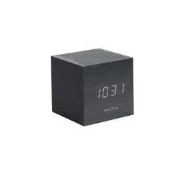 MINI CUBE OROLOGIO SVEGLIA A LED NERO