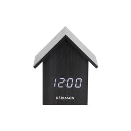 HOUSE OROLOGIO SVEGLIA A LED NERO