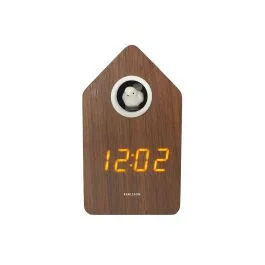 CUCKOO OROLOGIO SVEGLIA A LED LEGNO SCURO