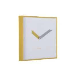 COOL RETRO CUADRADO OROLOGIO DA PARETE GIALLO CITRINO
