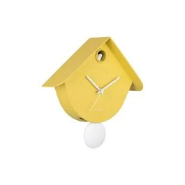 COOL RETRO CUCKOO OROLOGIO DA PARETE GIALLO CITRINO