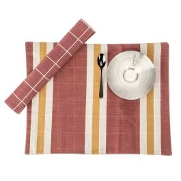 KARIN SET 2 TOVAGLIETTE DOUBLE 35X45 100% COTONE BORDEAUX