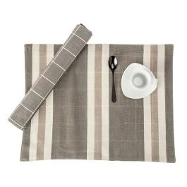 KARIN SET 2 TOVAGLIETTE DOUBLE 35X45 100% COTONE TORTORA