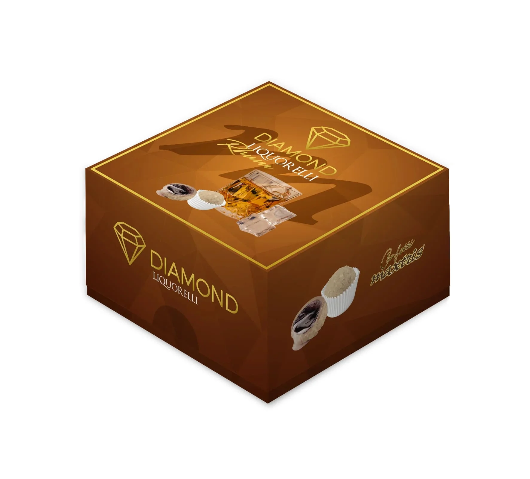 Maxtris Diamond Liquorelli Rhum con Cioccolato Bianco 500 Gr