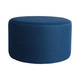 RETRO MESH POUF TONDO BLU COBALTO