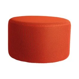 RETRO MESH POUF TONDO ARANCIONE ACCESO