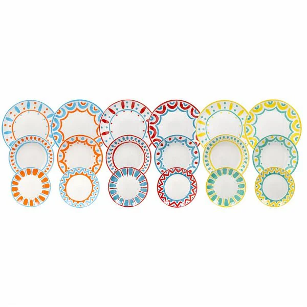 Tognana Servizio Tavola Madison Vietri 18 Pz Porcellana Multicolor