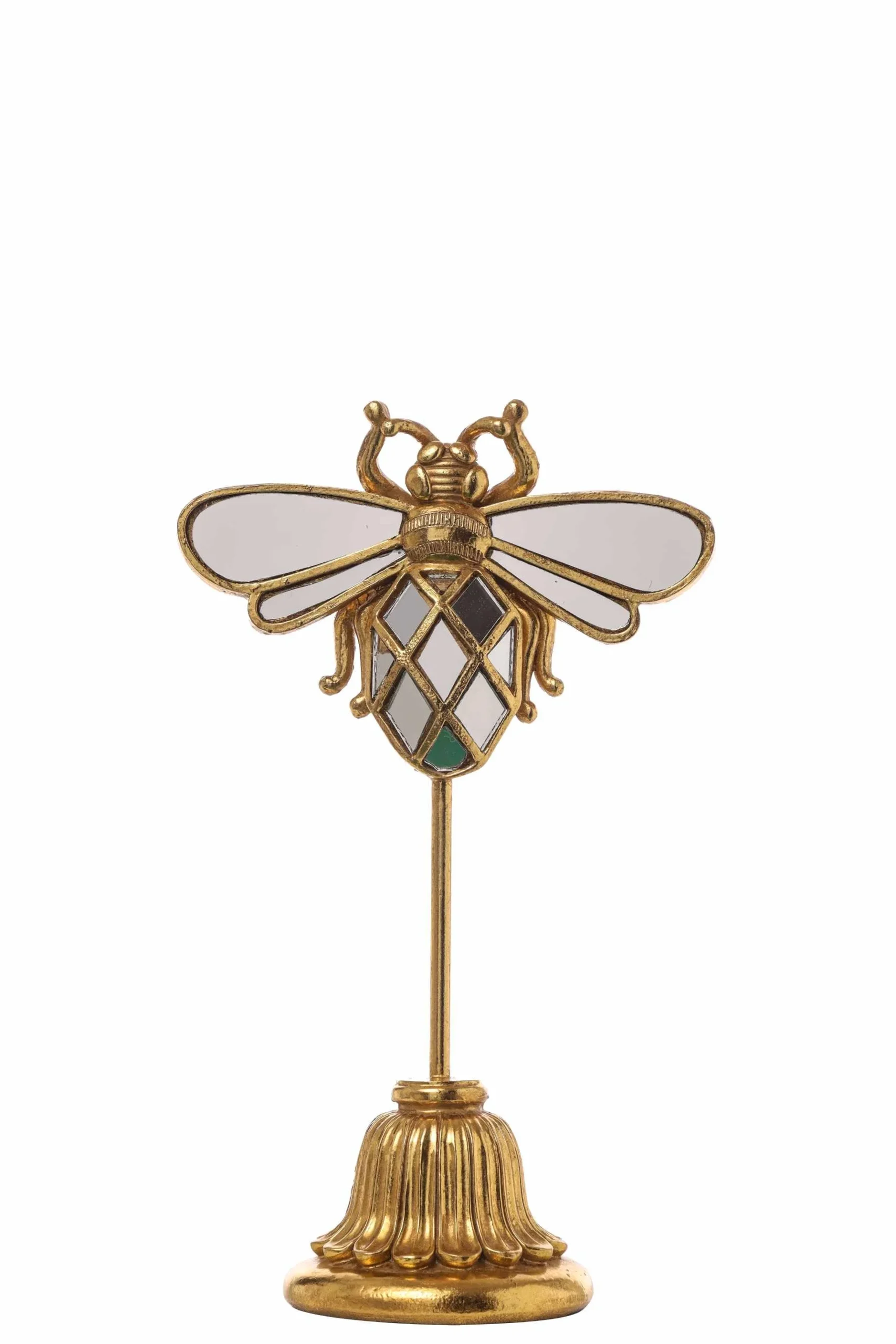 ARPIMEX Scarabeo Resina su Base 15,5 x 9 x 26,5 Cm Gold