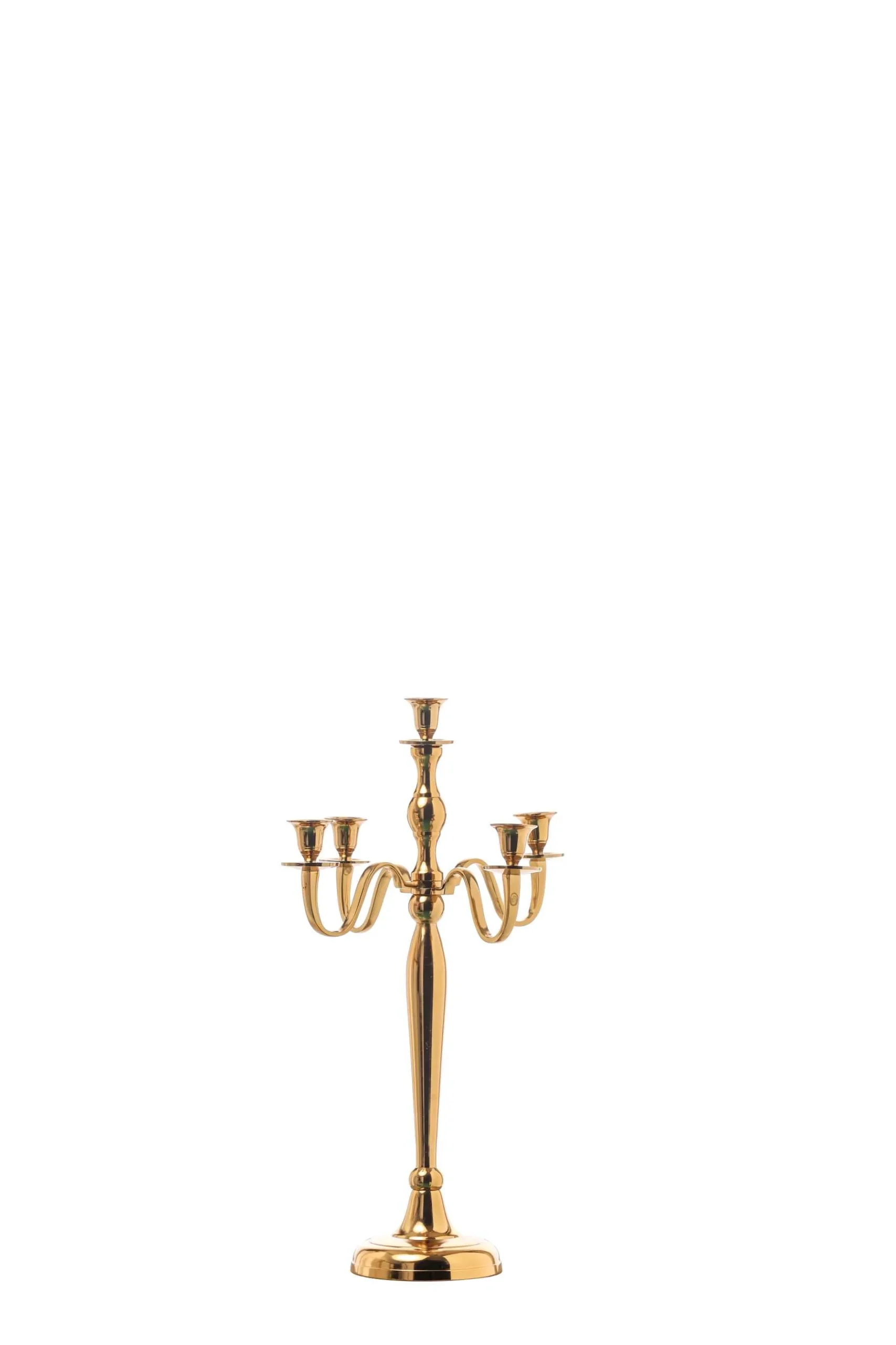 ARPIMEX Portacandela Metallo 5 Fiamme 60 Cm Gold