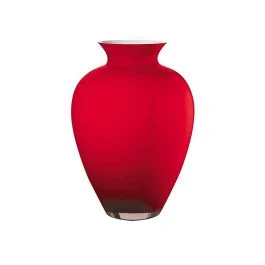 AURORA VASO H.29 CM OPALE/ROSSO