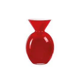 PALLOTTINO VASO H.30 CM OPALE/ROSSO
