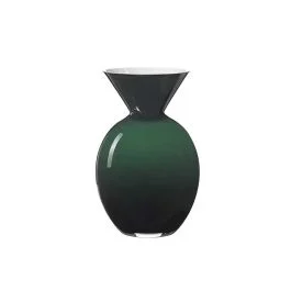 PALLOTTINO VASO H.30 CM OPALE/VERDE BOSCO