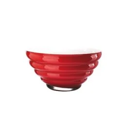 ANELLI COPPA DIAM.28 CM H.14 CM OPALE/ROSSO