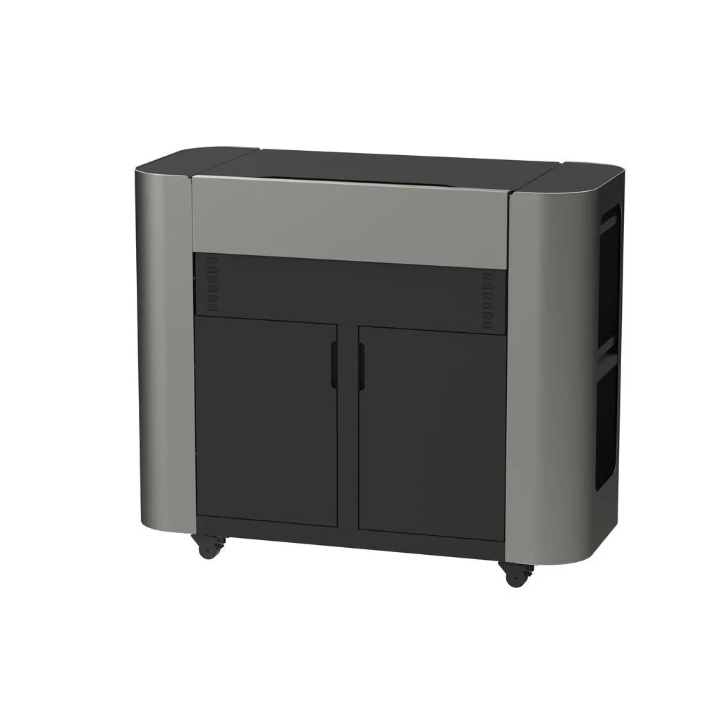 Le Marquier Plancha Exclusive 375 Gas con Mobiletto 2 Ante Nero Grigio