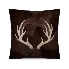 CUSCINO IN VELLUTO CORNA DI CERVO 45X45 CM