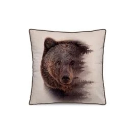 CUSCINO IN VELLUTO ORSO BRUNO 45X45 CM