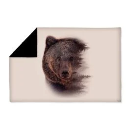 PLAID IN VELLUTO ORSO BRUNO 120X180 CM