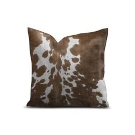 CUSCINO IN VELLUTO PELLE DI MUCCA GSTAAD 45X45 CM